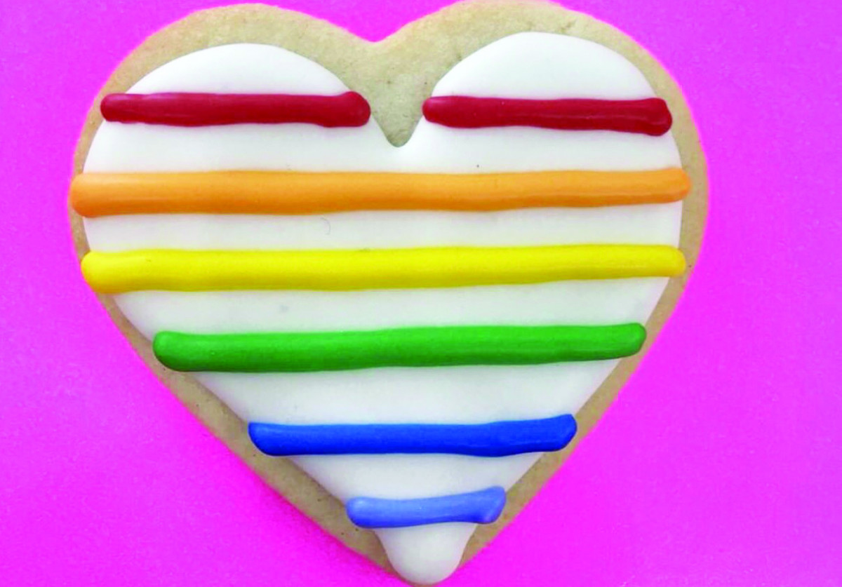 Rainbow Heart cookie. Photo courtesy Sweet Relief