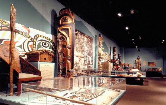 Indigenous cultures totems and displays at the Glenbow Museum