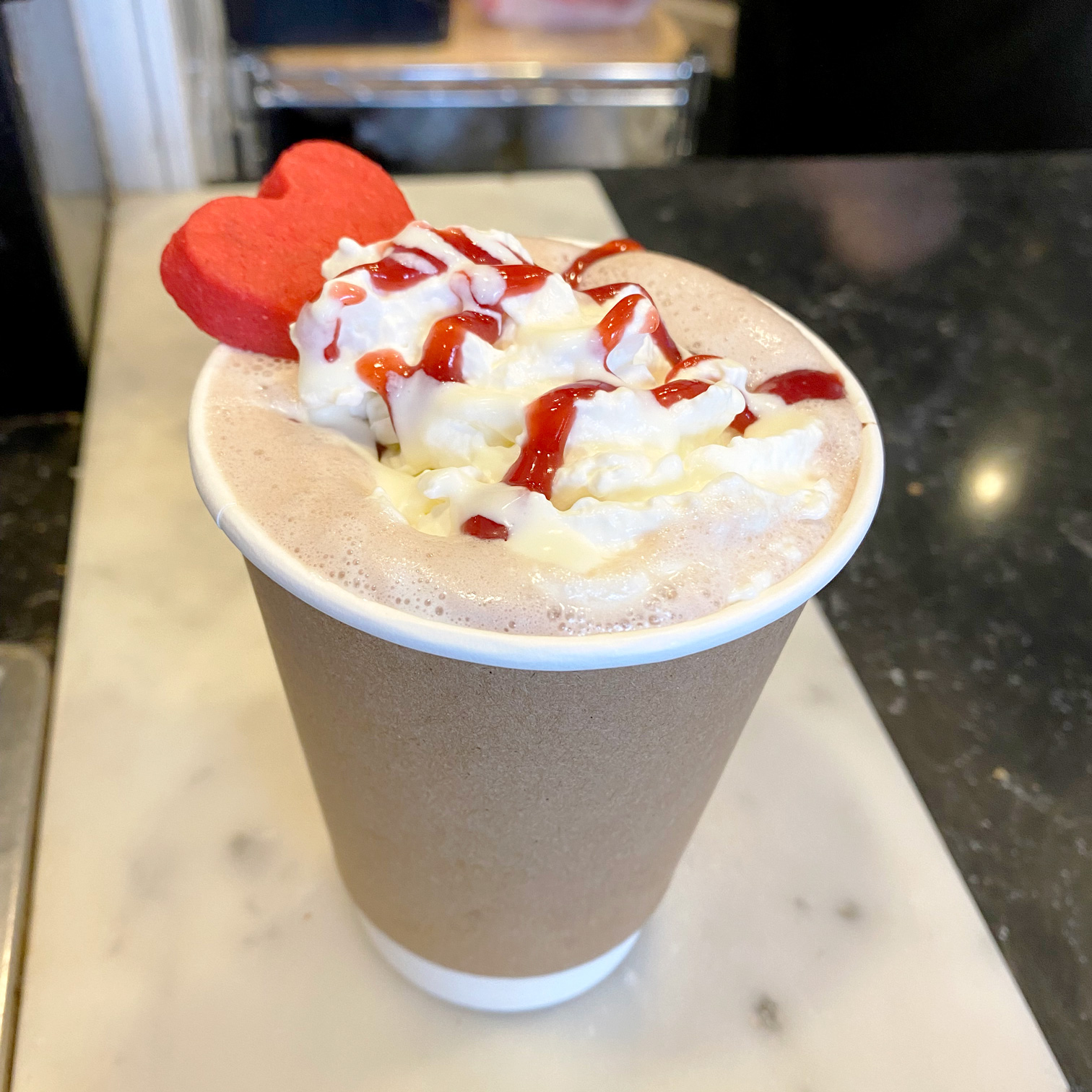 Sucre's Strawberry Cheesecake Hot Chocolate