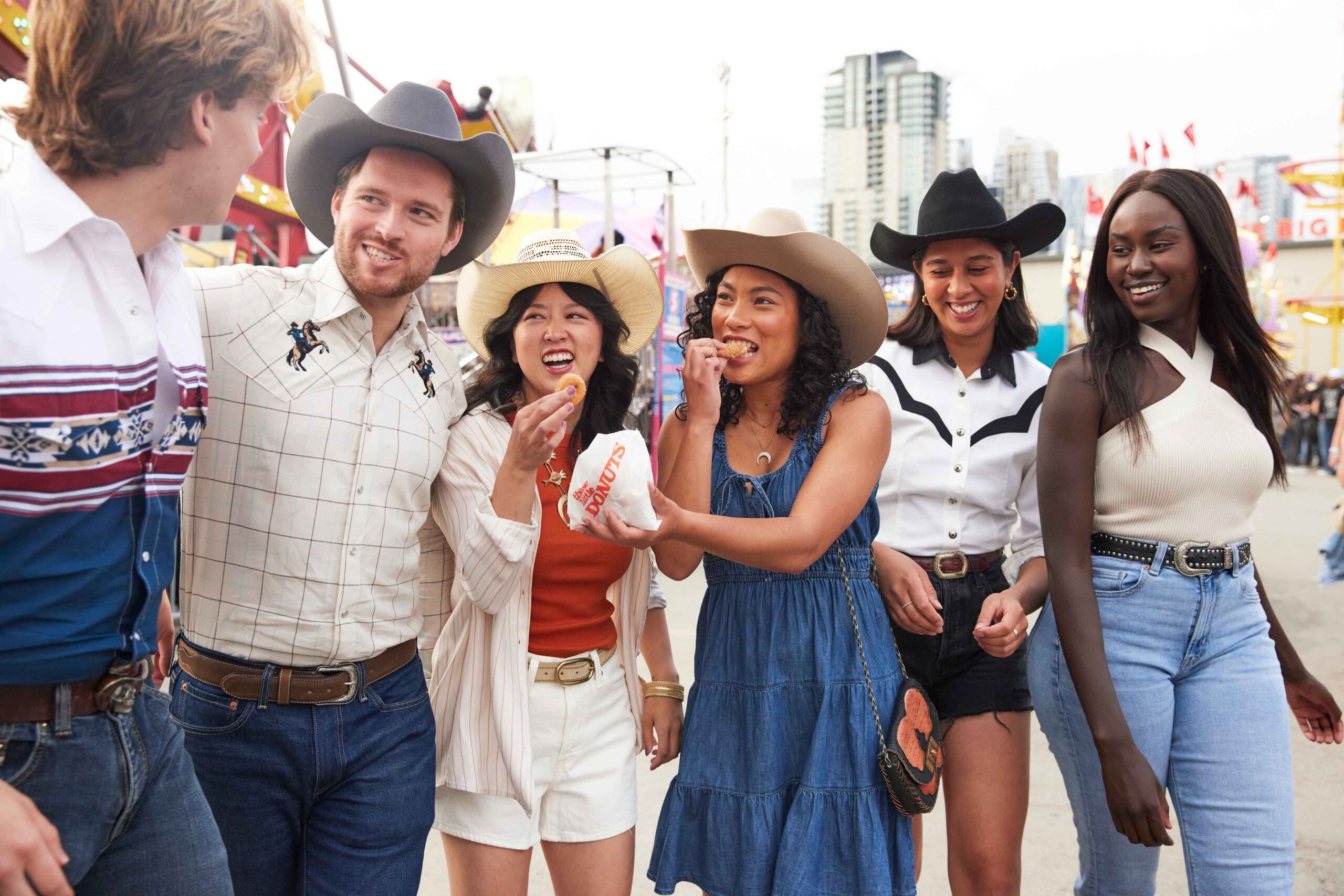Everyone dresses up a little bit western for the event.