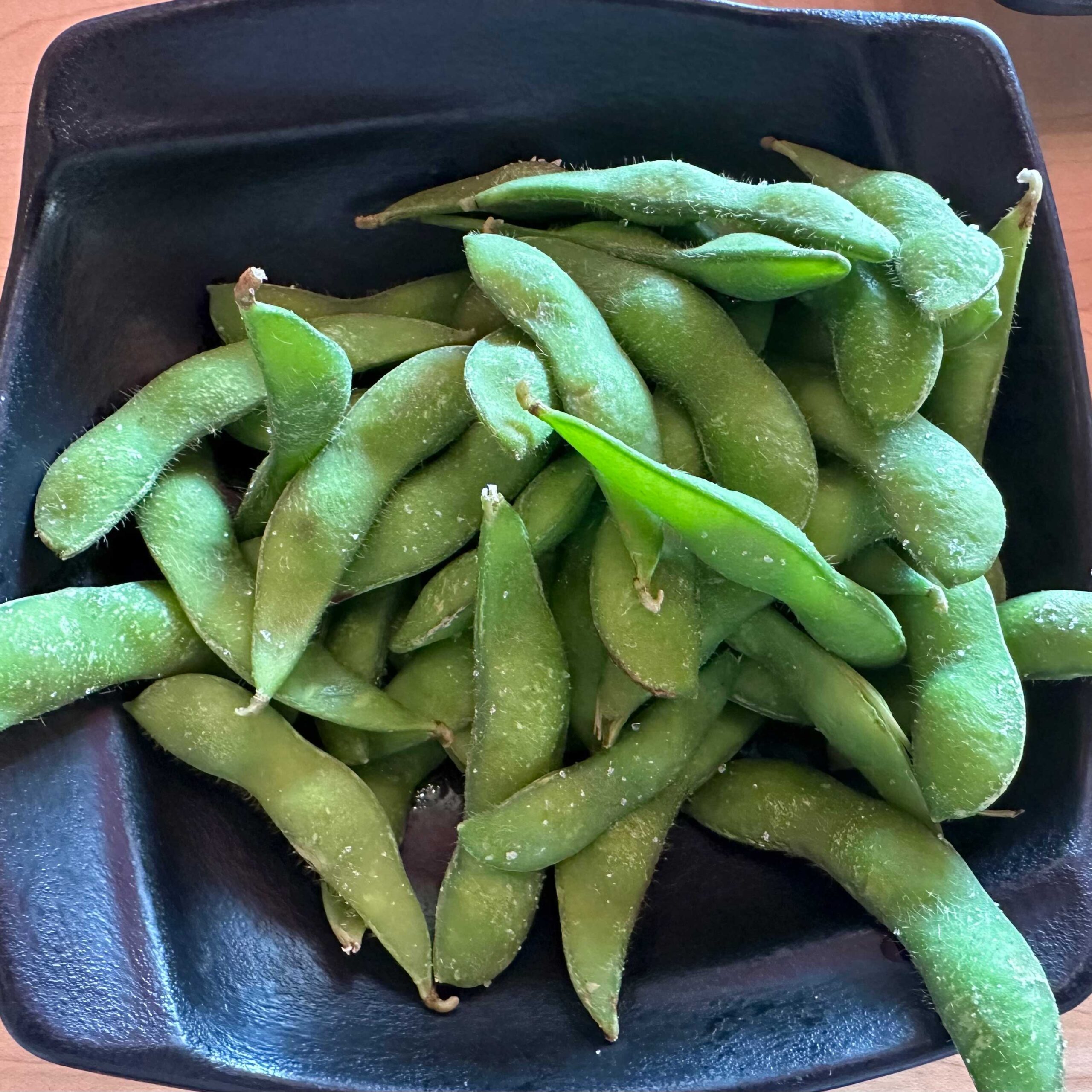 Edamame from Kinjo Sushi & Grill, a family-friendly dining location in Calgary.