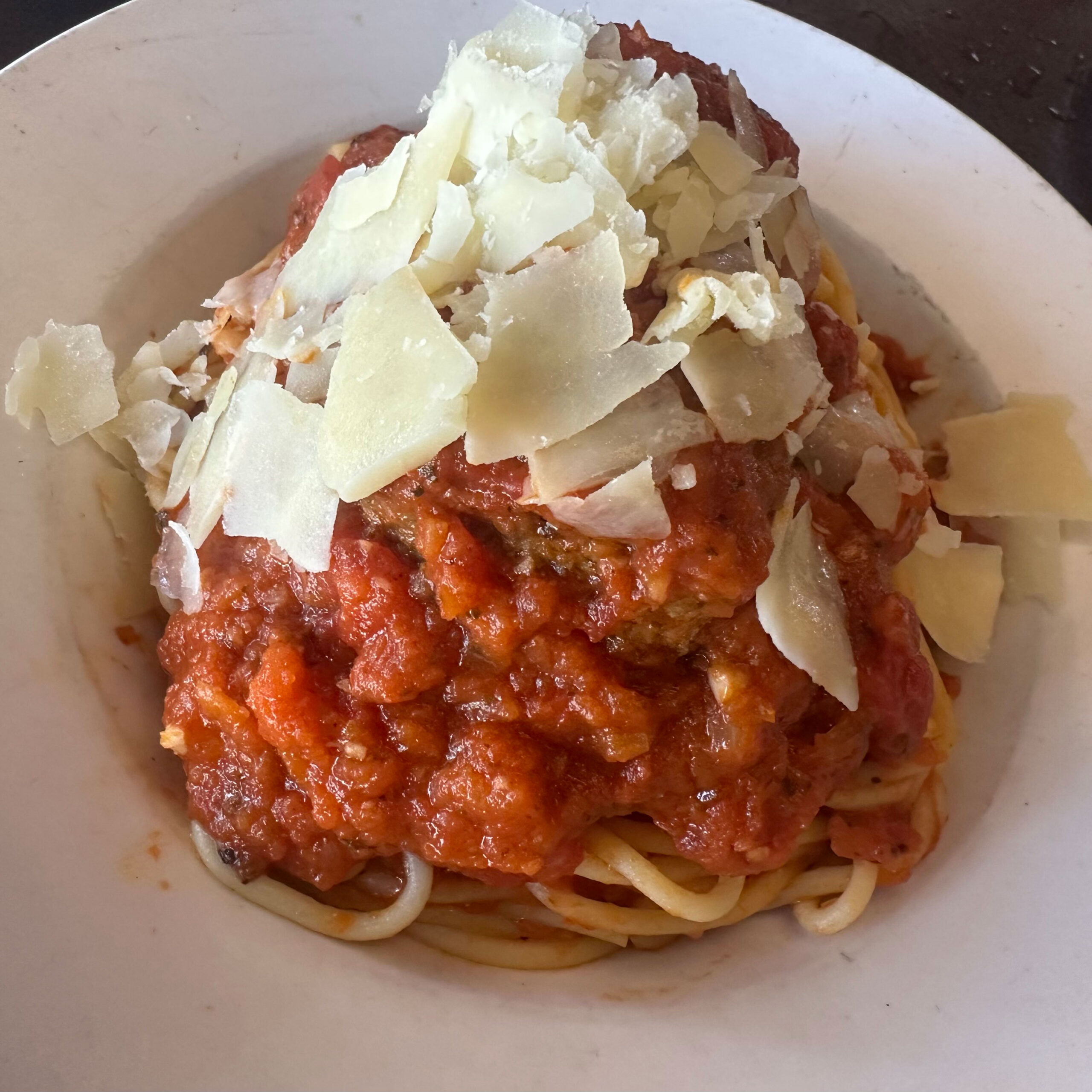 Lady & The Tramp Spaghetti & Meatballs from Spot On, a family-friendly dining location in Calgary.