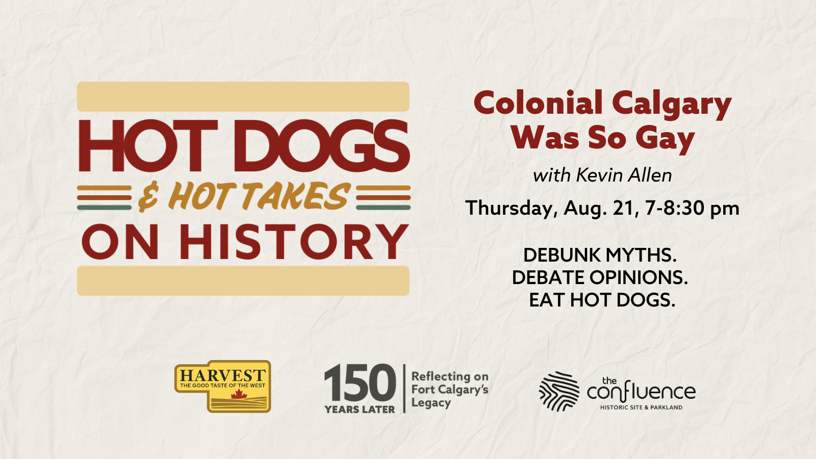 Hot Dogs & Hot Takes on History - wherecalgary.ca events Hot Dogs & Hot Takes on History Event Image