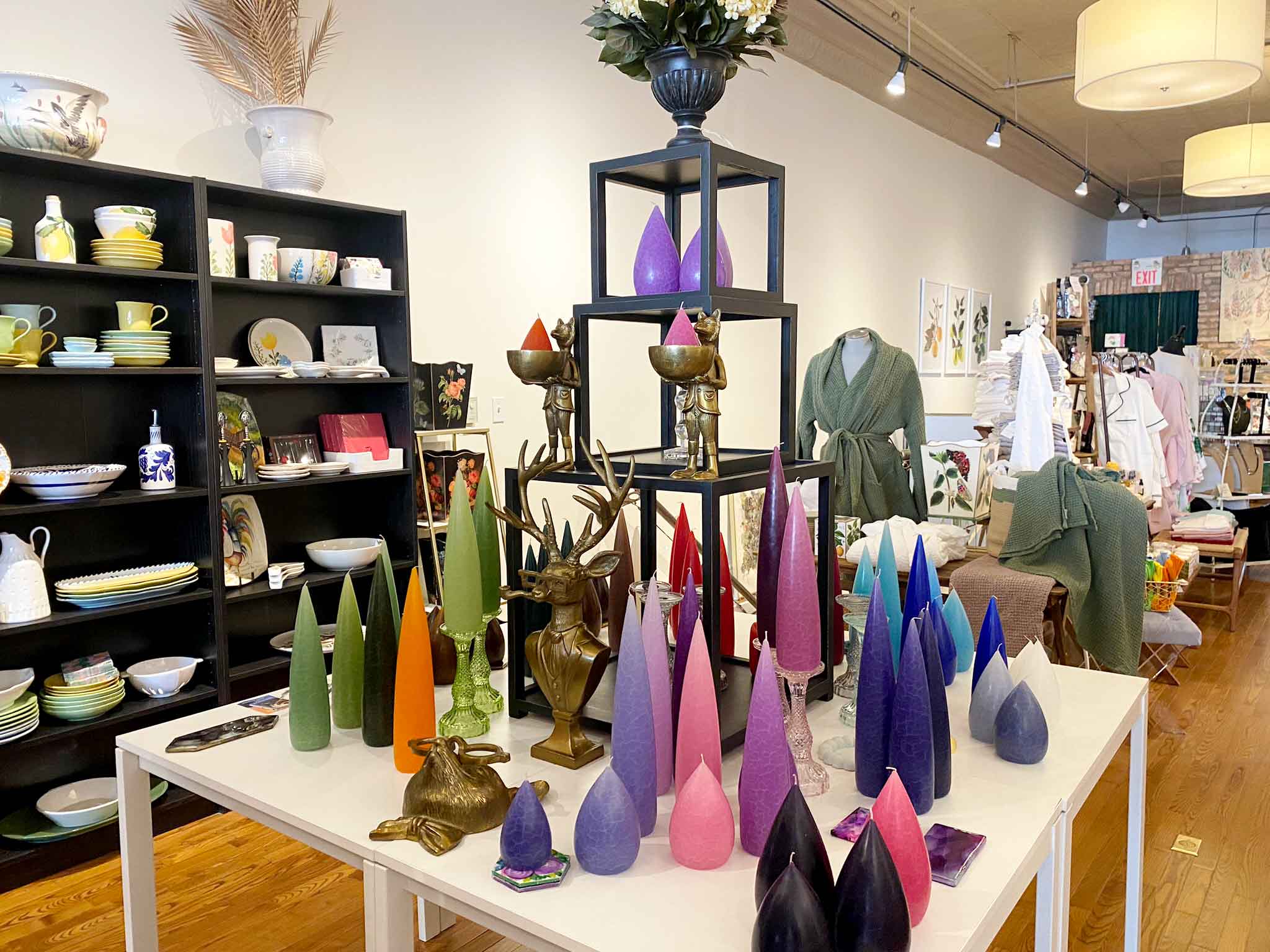 Artful candles, colourful glassware and olive oils are among the gift items available at Lemonceillo Home & Gift